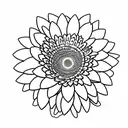 single gerbera with its stem in a vase tattoo design idea
