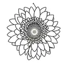 single gerbera with its stem in a vase tattoo design idea