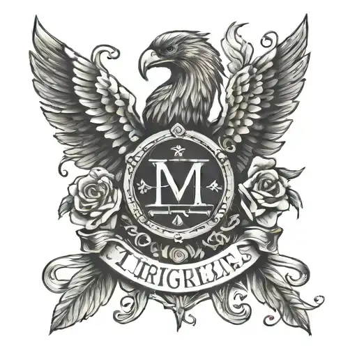 3 trinagles and below that roman numerals tattoo design idea