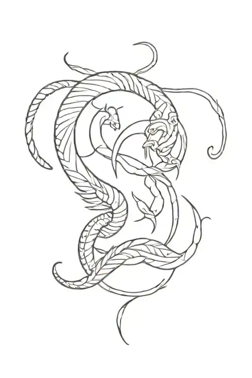 Capricorn, Aries and Scorpio zodiac signs tattoo design idea