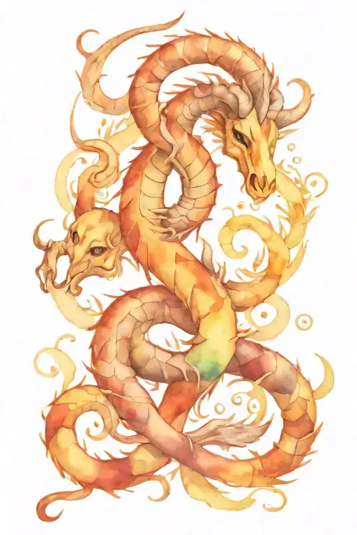 capricorn, aries and scorpion made tattoo design idea