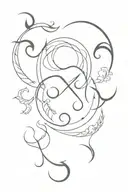 Capricorn, Aries and Scorpio zodiac signs tattoo design idea