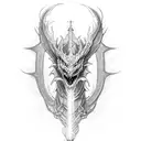 black and grey , Dragon that wrap around the forearm tattoo design idea