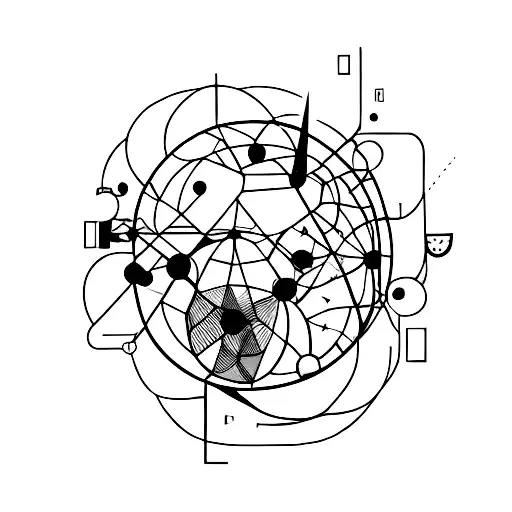 Kompass mit einer silouhette vom Horizont  tattoo design idea