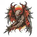 demon wings tattoo design idea