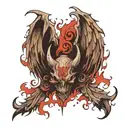 demon wings tattoo design idea