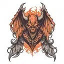 demon wings tattoo design idea