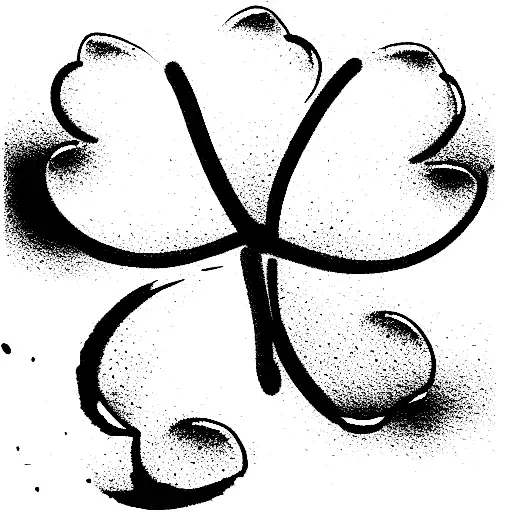 a four-leaf clover made of cat paws tattoo design idea