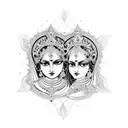 radha krishna tattoo design idea