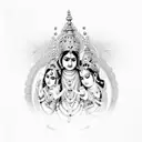 radha krishna tattoo design idea