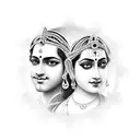 radha krishna tattoo design idea