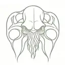 Cthulhu head 8 tattoo design idea