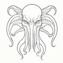 Cthulhu head 8 tattoo design idea