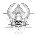 Airplane engineering travel tattoo design idea