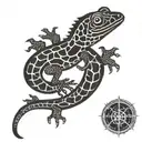 gecko Rockstar tattoo design idea