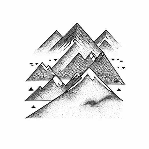 mountains, sea, armband tattoo design idea