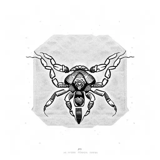 Scorpion, empire state building, horloge tattoo design idea