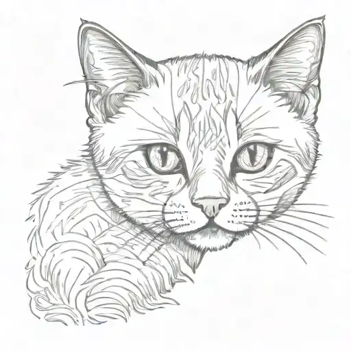 kitten breed british cat tattoo design idea