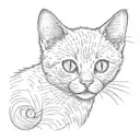 kitten breed british cat tattoo design idea