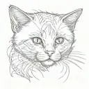 kitten breed british cat tattoo design idea