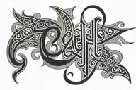 Arabic calligraphy tattoo design idea