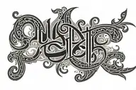 Arabic calligraphy tattoo design idea