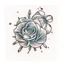 dead flowers tattoo design idea