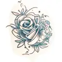 dead flowers tattoo design idea