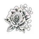 dead flowers tattoo design idea