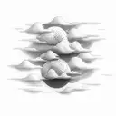 clouds name time tattoo design idea