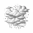 clouds name time tattoo design idea