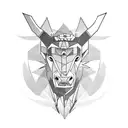 Minotaure head tattoo design idea