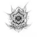 A tattoo inspired by Tim Burton's movies featuring a flower with a dark twist tattoo design idea