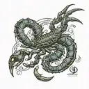 Scorpion with the letters salem tattoo design idea
