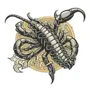 Scorpion with the letters salem tattoo design idea