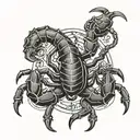 Scorpion with the letters salem tattoo design idea