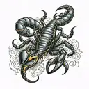Scorpion with the letters salem tattoo design idea