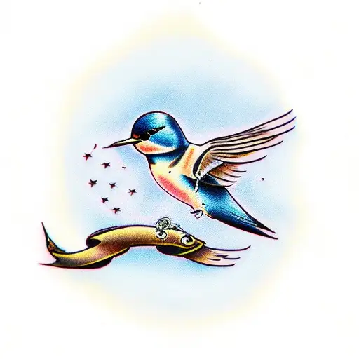 Swallow Bird tattoo design idea