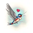 Swallow Bird tattoo design idea