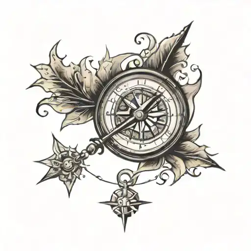 compass pointing north tattoo design tattoo design idea