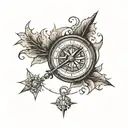 compass pointing north tattoo design tattoo design idea