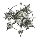 compass pointing north tattoo design tattoo design idea