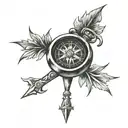 compass pointing north tattoo design tattoo design idea