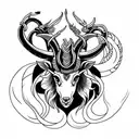 capricorn tattoo design idea