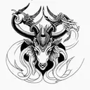 capricorn tattoo design idea
