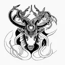 capricorn tattoo design idea