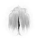 weeping willow tree tattoo design idea