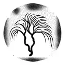 weeping willow tree tattoo design idea