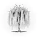 weeping willow tree tattoo design idea