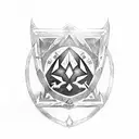 hylian shield with wolf link and triforce tattoo design idea